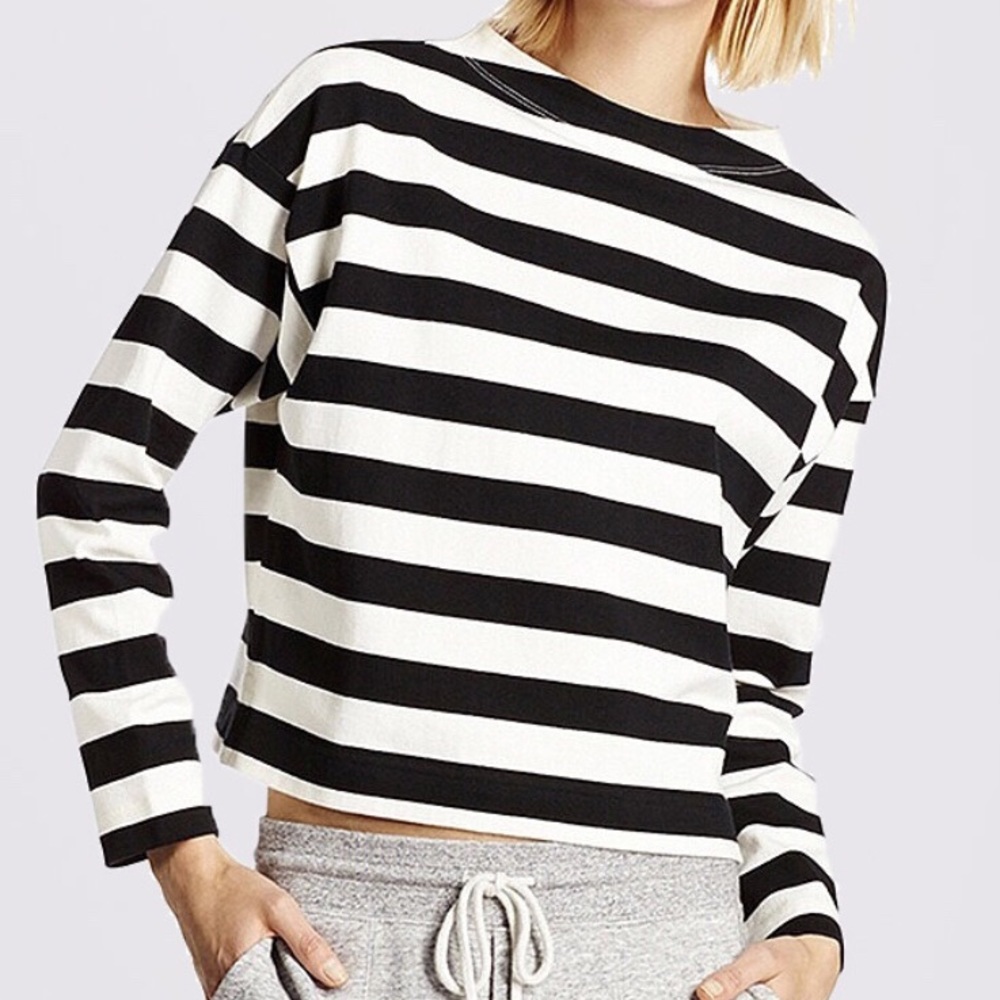 Cropped long sleeve w/ mock neck